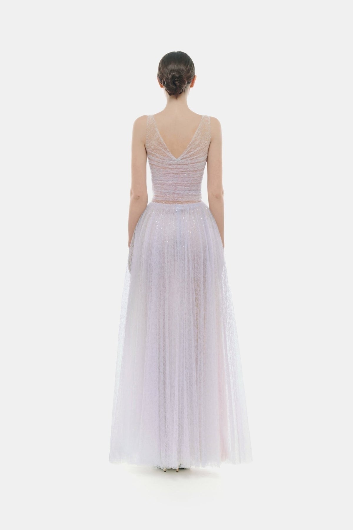 MONTSAND Green Blue Purple Violet Drapped Maxi Dress