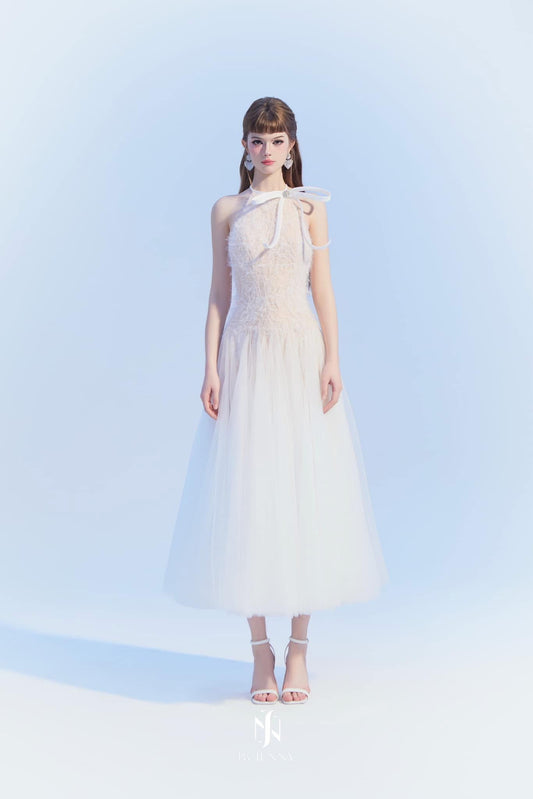 BY JENNY Lina White Maxi Dress