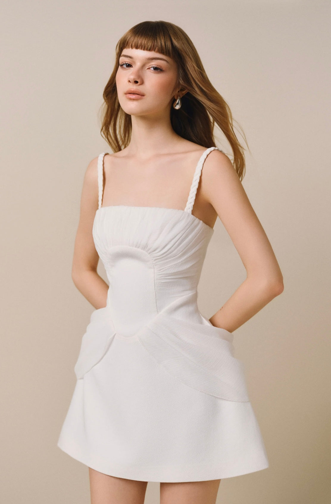 CICI WHITE SIMONE Mini Dress