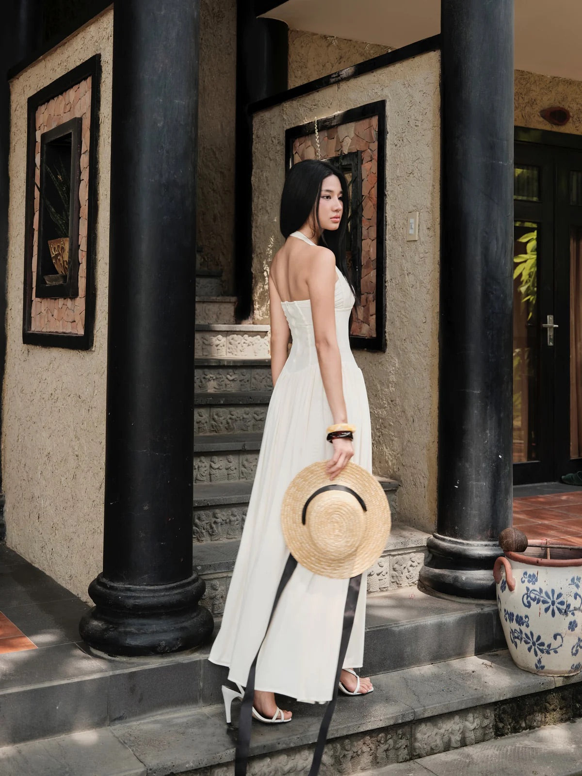 DELICIAE Blue Margot Maxi Dress