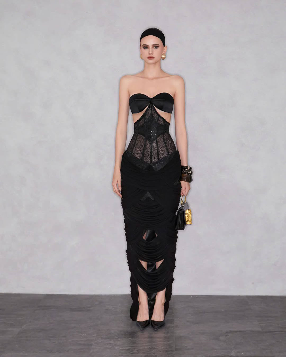 MAEL FEMME Black Ravenna Maxi Dress