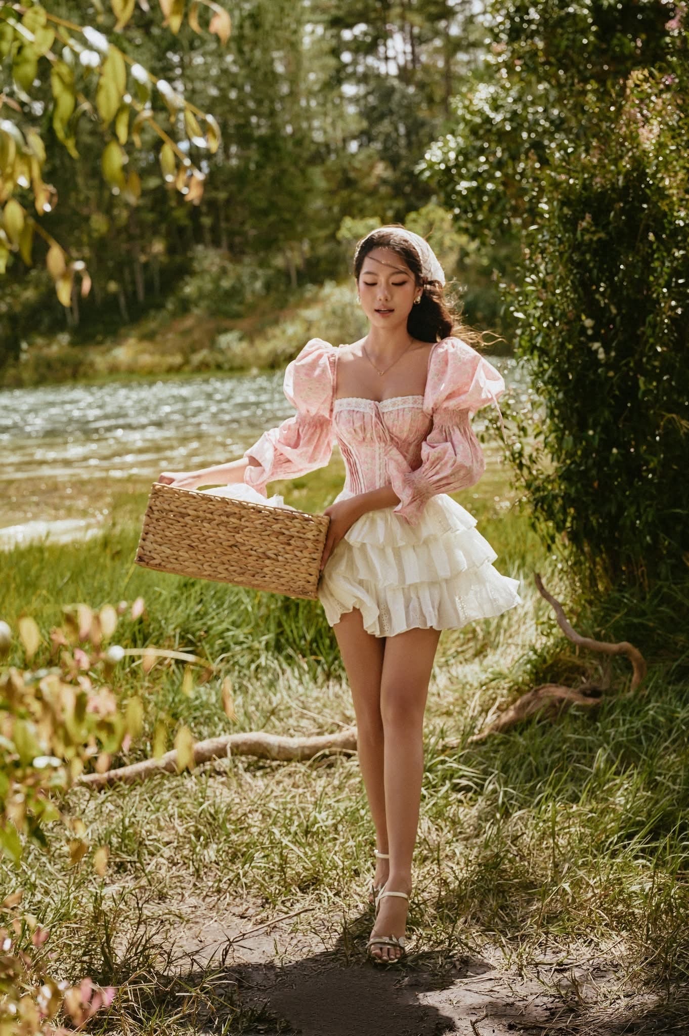 SISSY NATION Sweet Elegant Fairycore Pink Layla Top