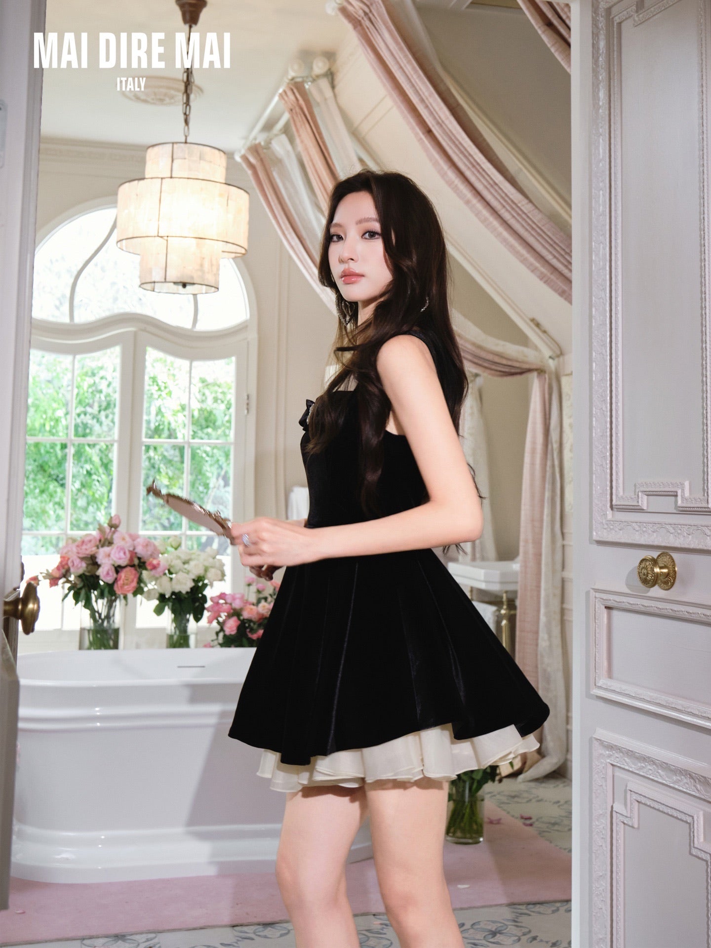 MAI DIRE MAI Black Bow Mini Dress