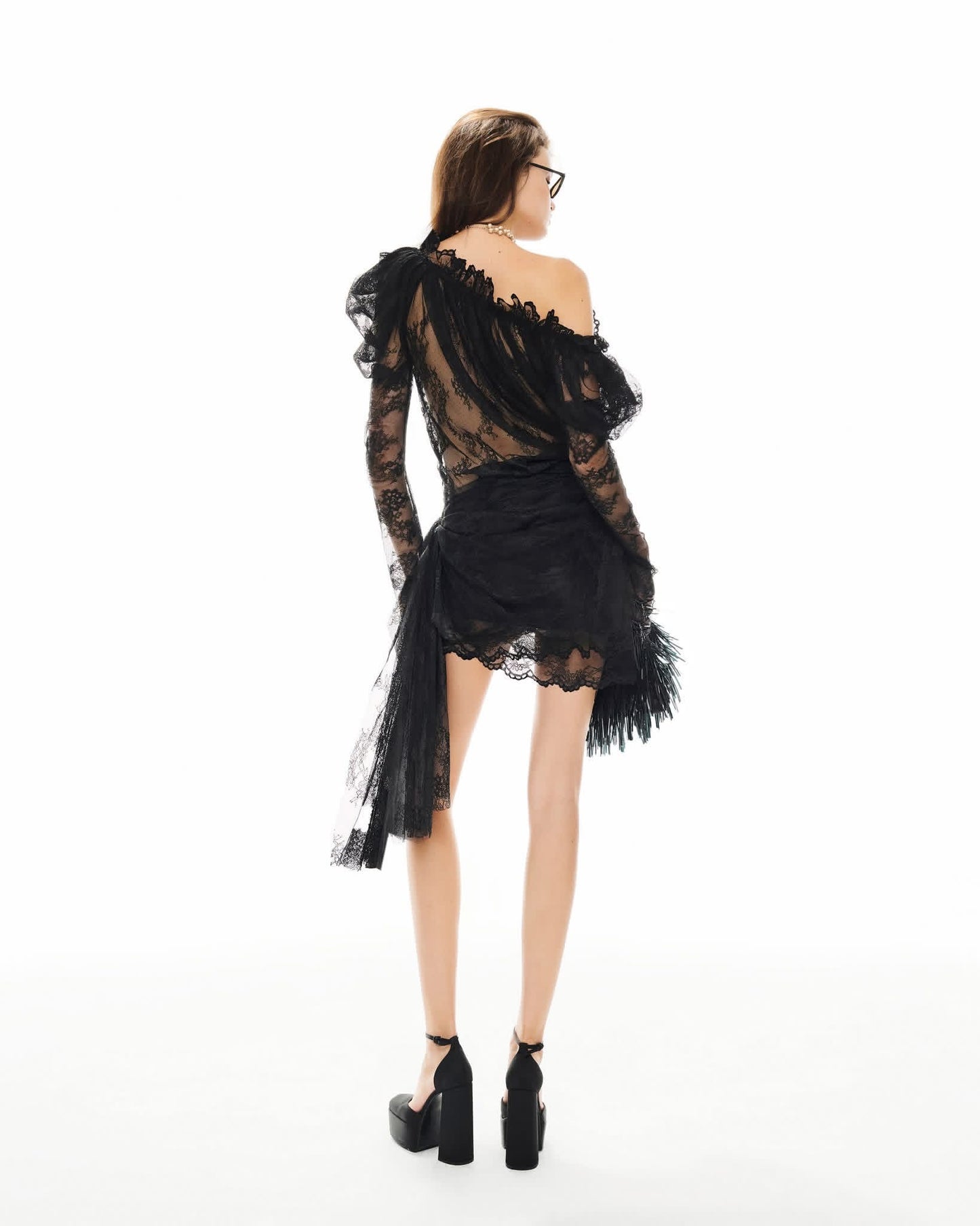 MUSTHAVE Green Lace Mini Dress