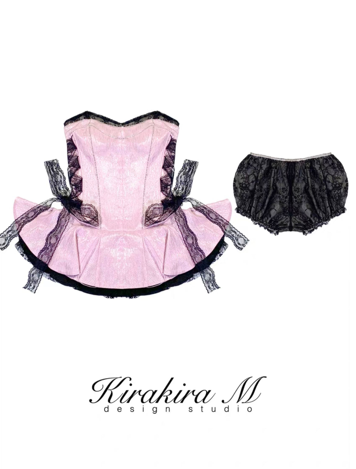 Kirakira M Pink Fishbone Rhinestone Patchwork Strappy Sheath mini Dress with Bottoms
