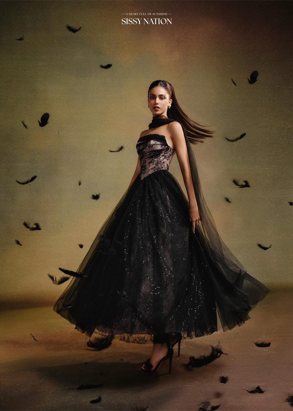 SISSY NATION Black Black Corset Maxi Dress