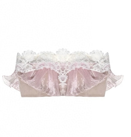Kirakira M Pink Mermaid Lace Strappy Top & Skirt Pants