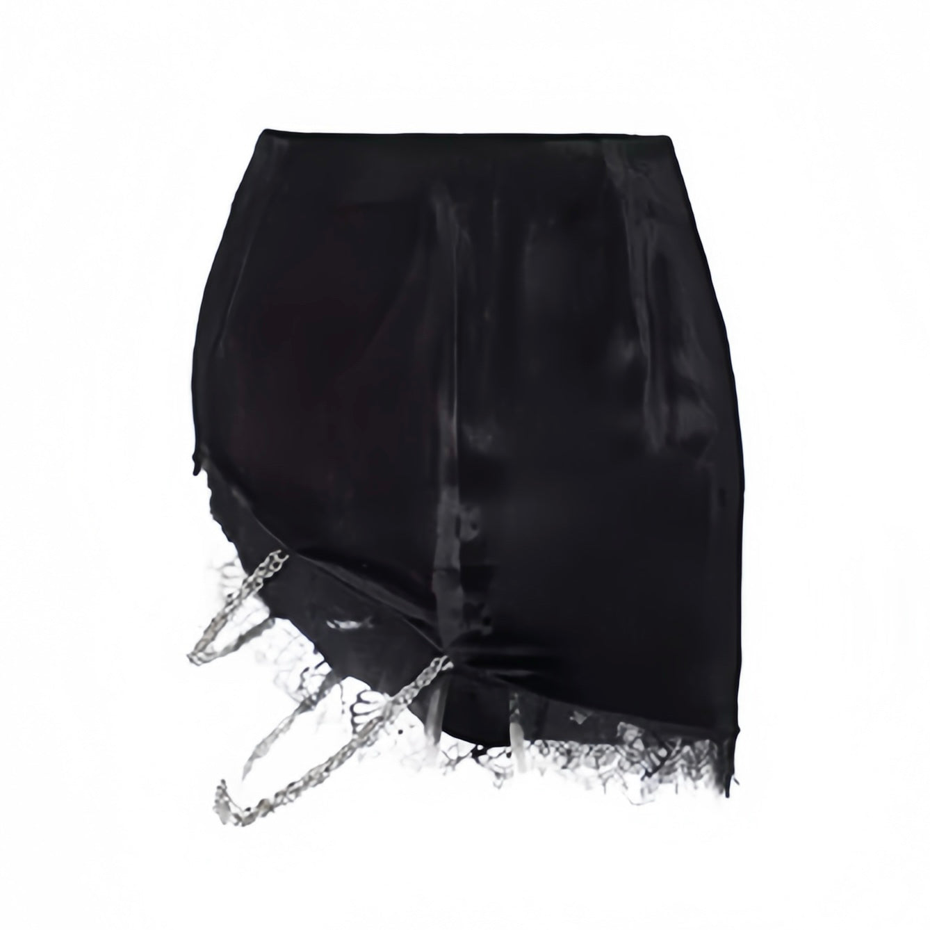 Chengchengling Black Lace Top and Mini skirt