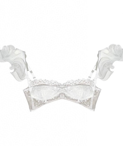 Kirakira M White Lace Patchwork Lace Top & Shorts