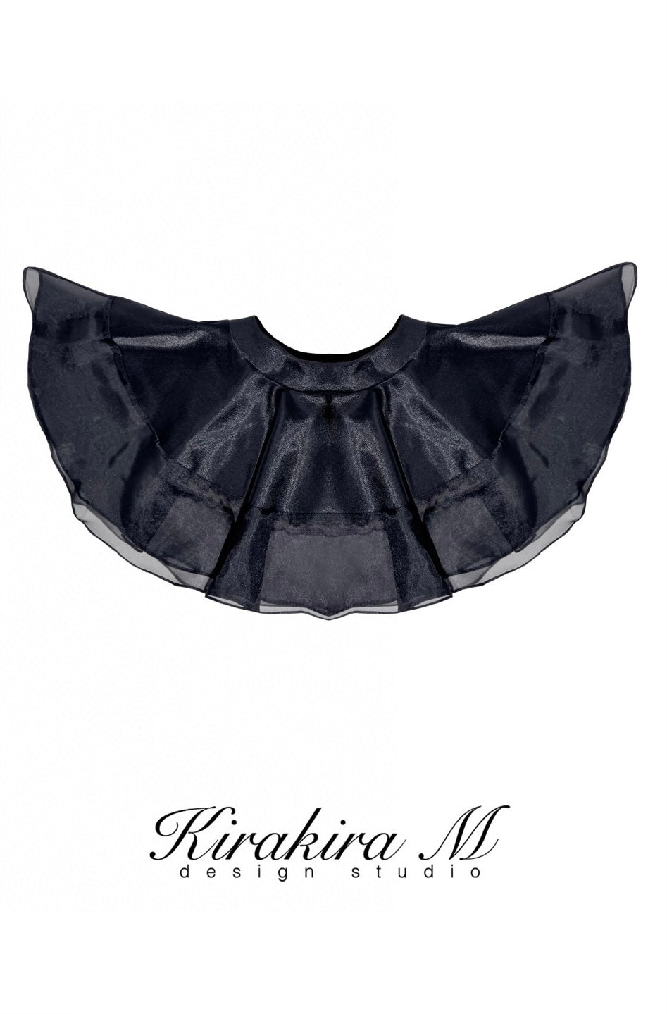 Kirakira M Black Rhinestone Hollow Out Top &Tulle Skirt