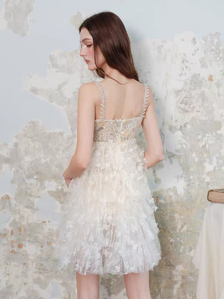 WARDROBE BY CHEN white halter mini dress