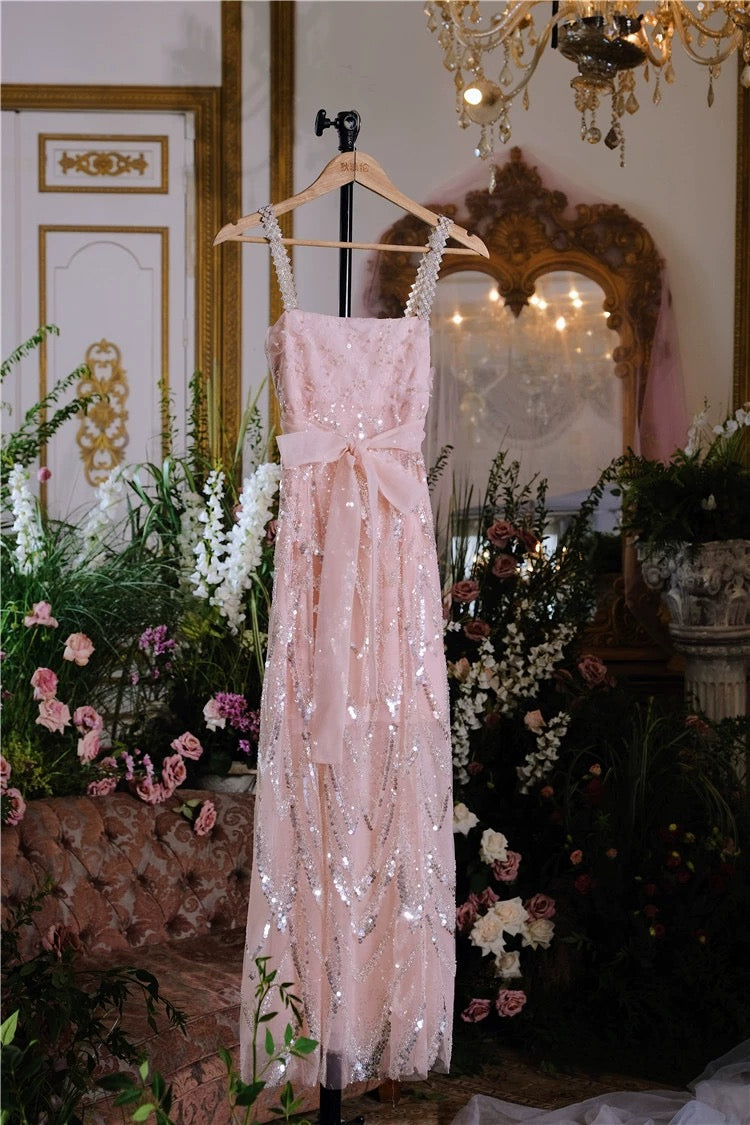 WARDROBE BY CHEN pink maxi dress