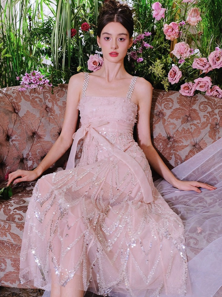 WARDROBE BY CHEN pink maxi dress