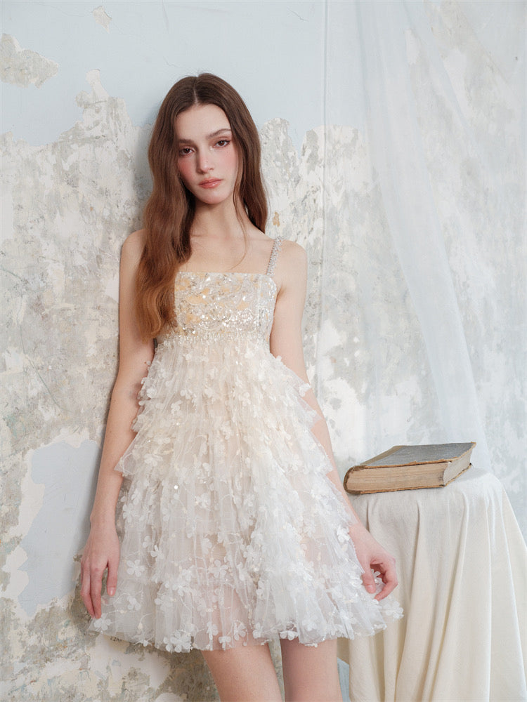 WARDROBE BY CHEN white halter mini dress