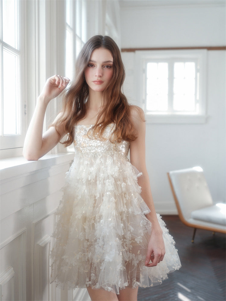 WARDROBE BY CHEN white halter mini dress