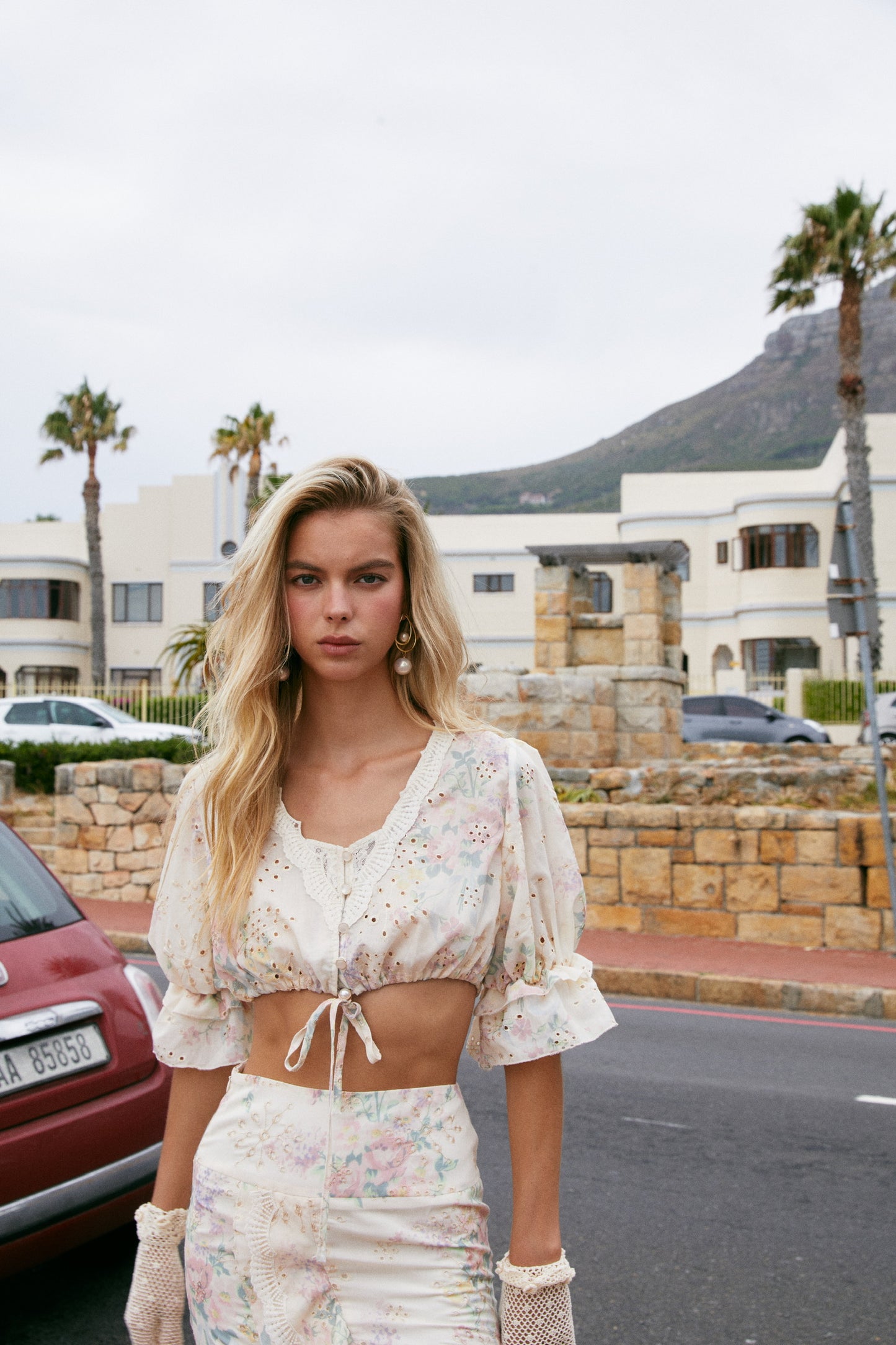MIN PURA Floral Vacation Sweet Azania Top & Skirt Set