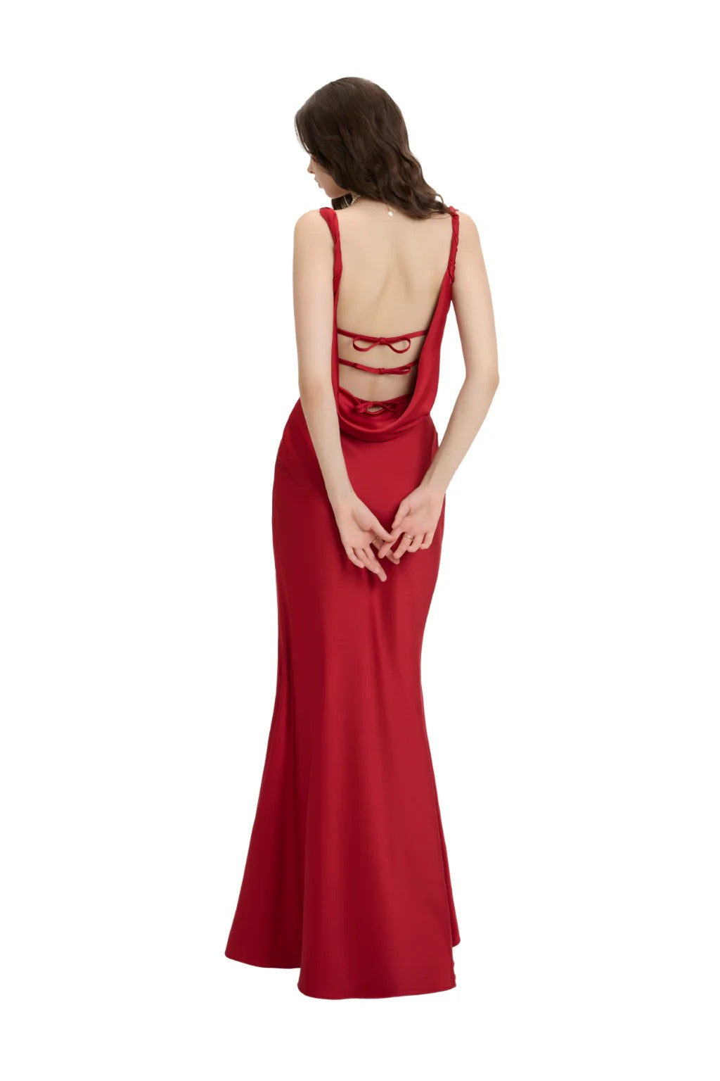 JUBIN Red Elegant Maxi Dress