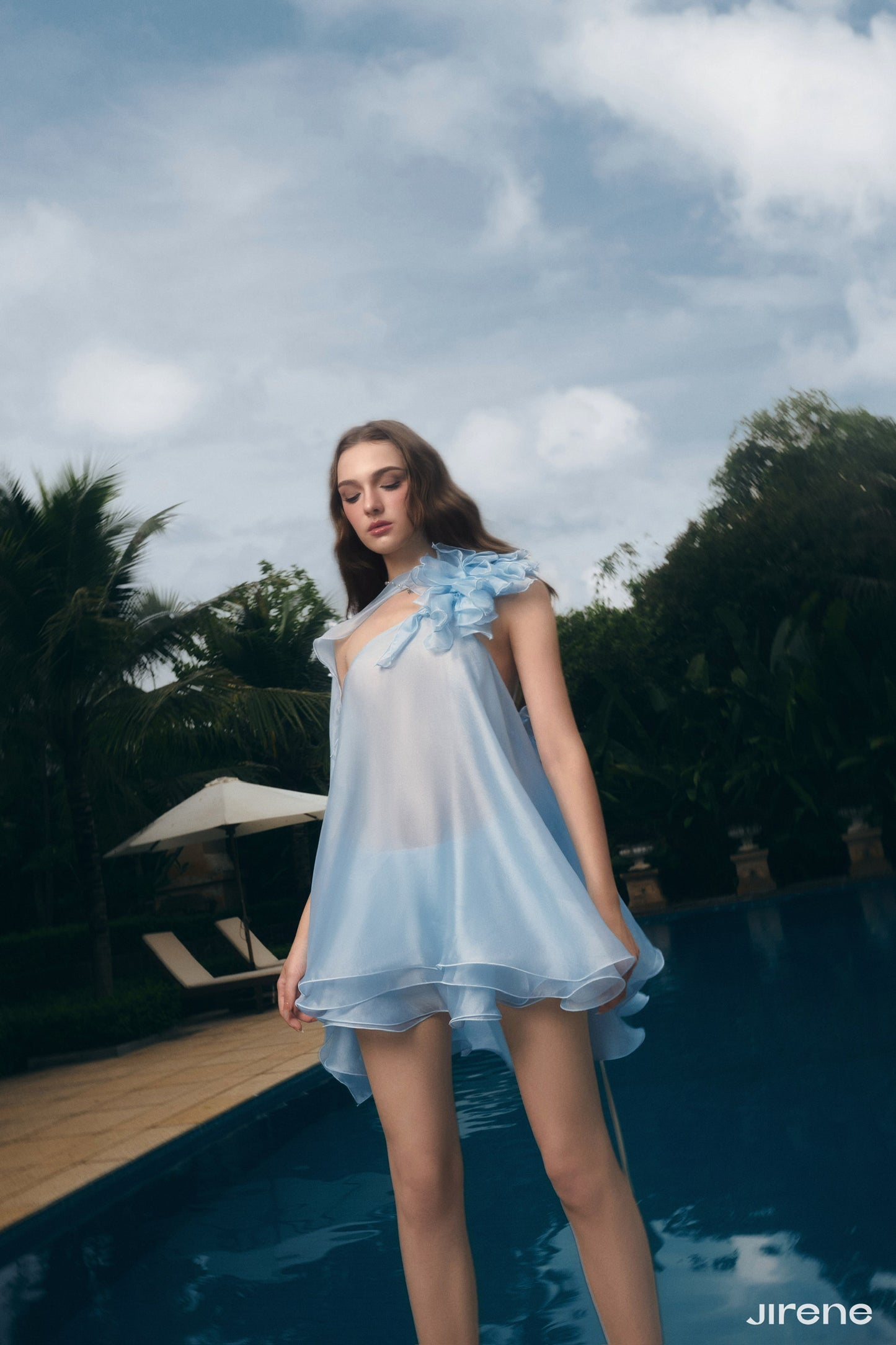 JIRENE Blue Chantia Mini Dress