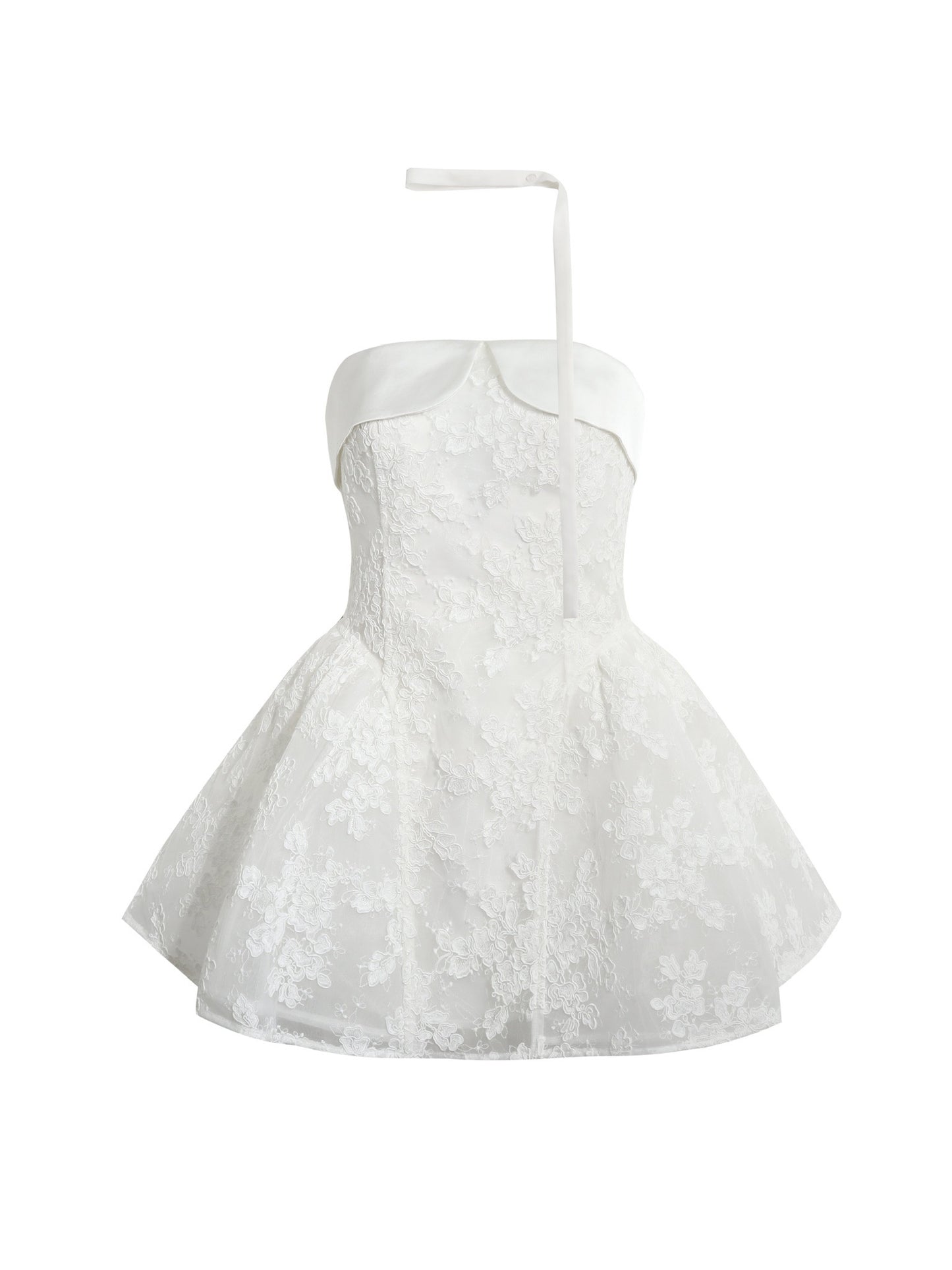 JEAN SOO White Lace Mini Dress