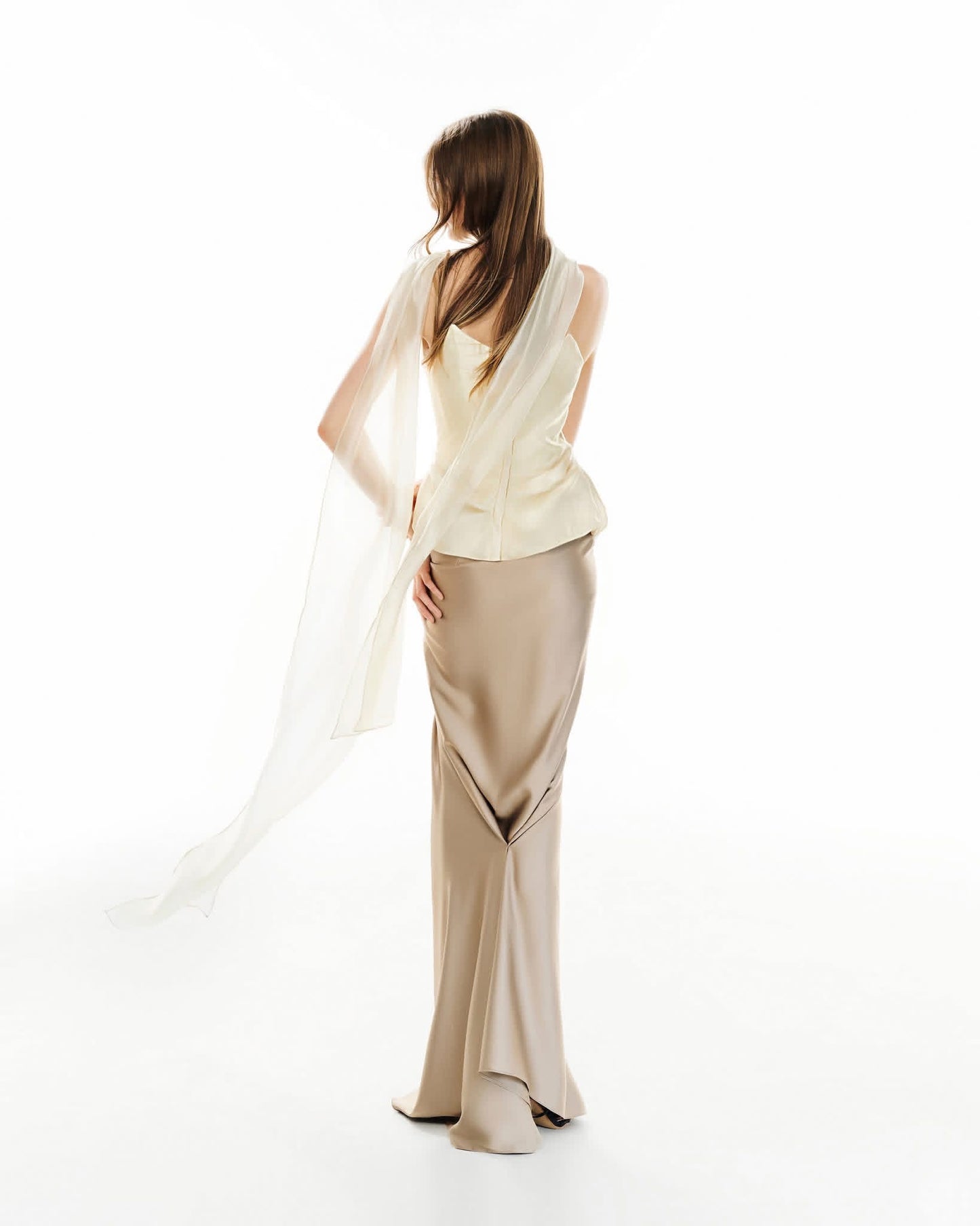 MUSTHAVE Brown Silk Skirt