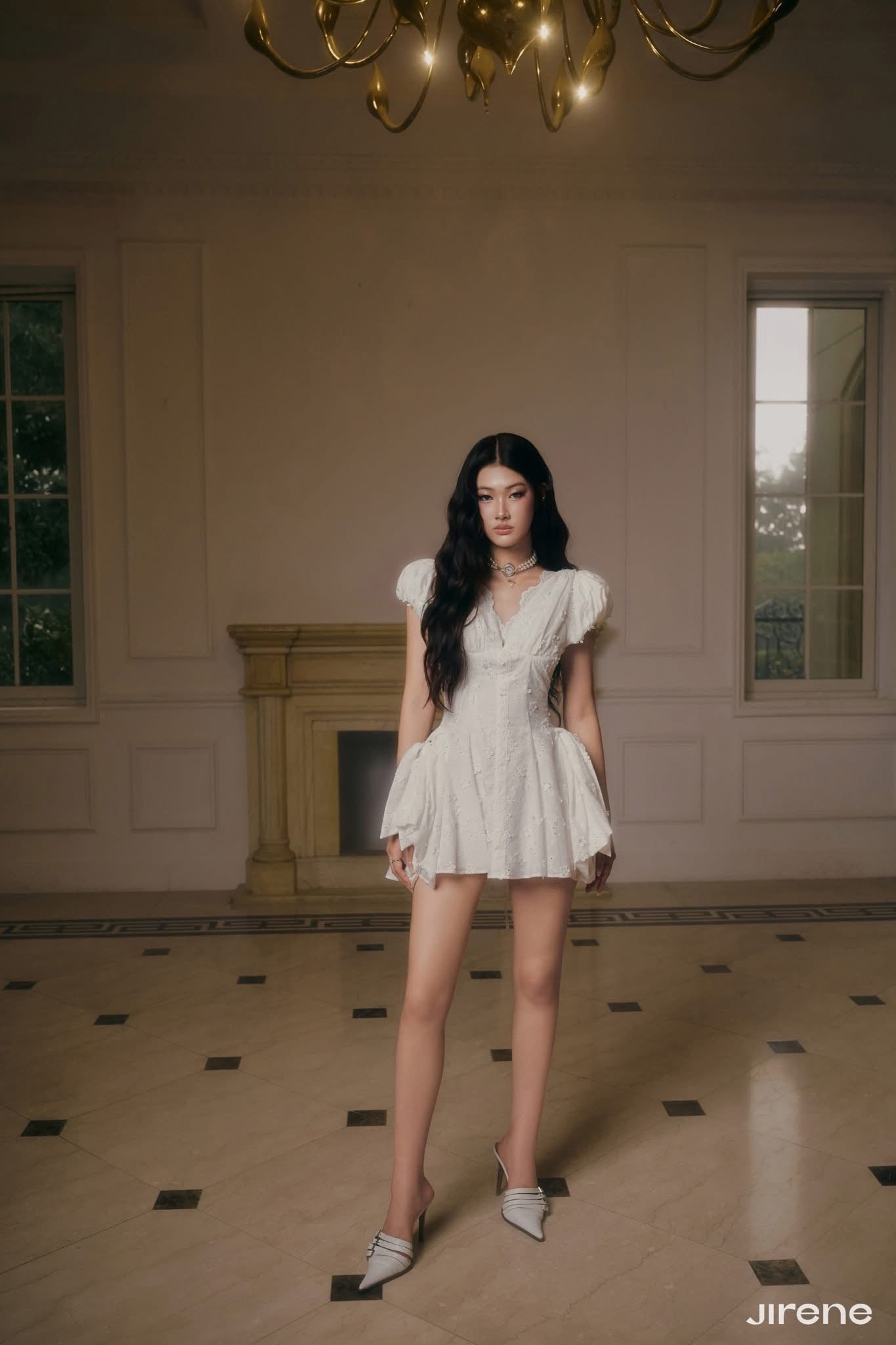 JIRENE White Blur Mini Dress