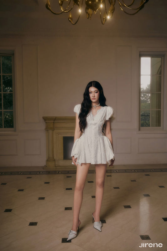 JIRENE White Blur Mini Dress
