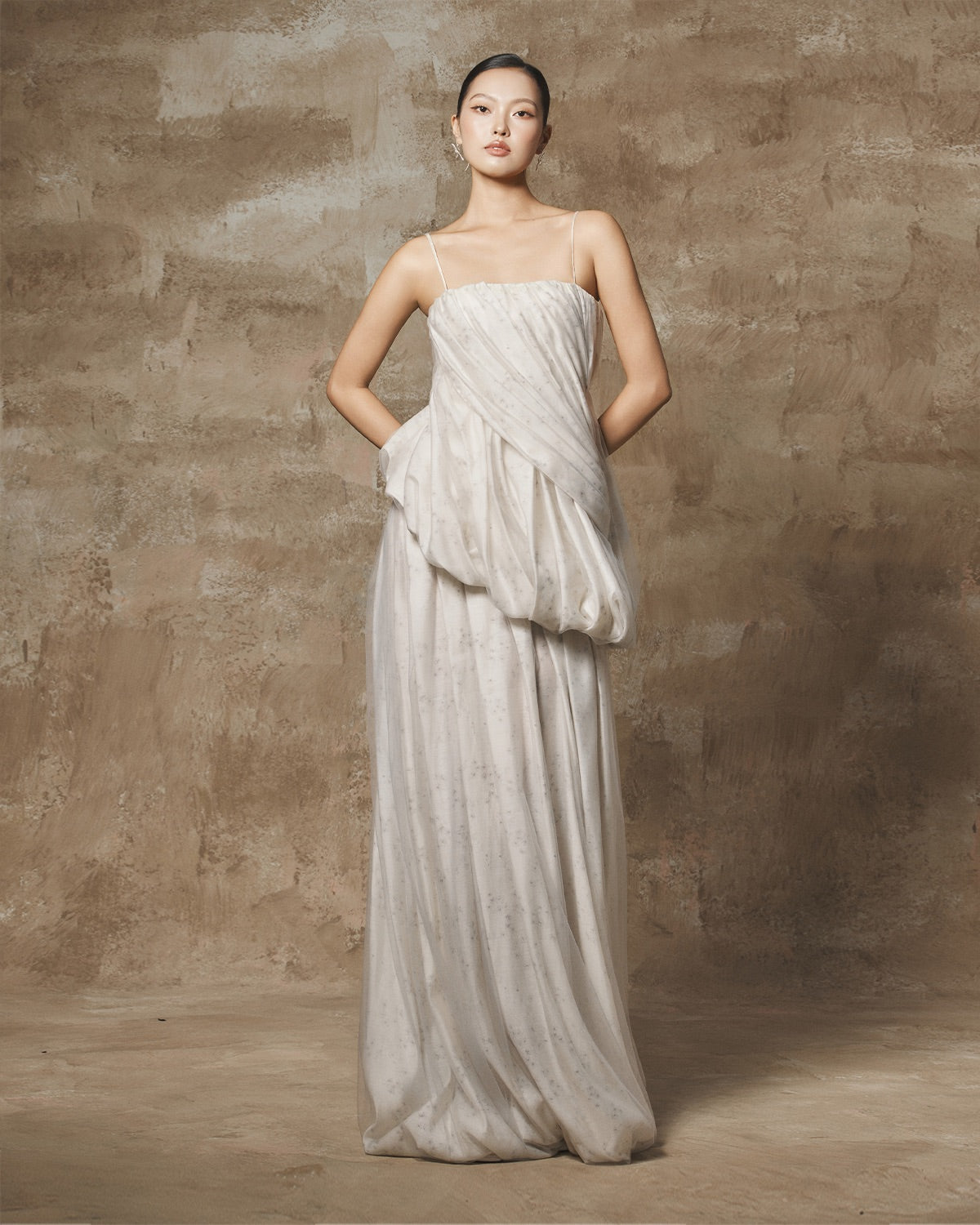 BYDI Fairycore Elegant Vacation White Serene Maxi Dress