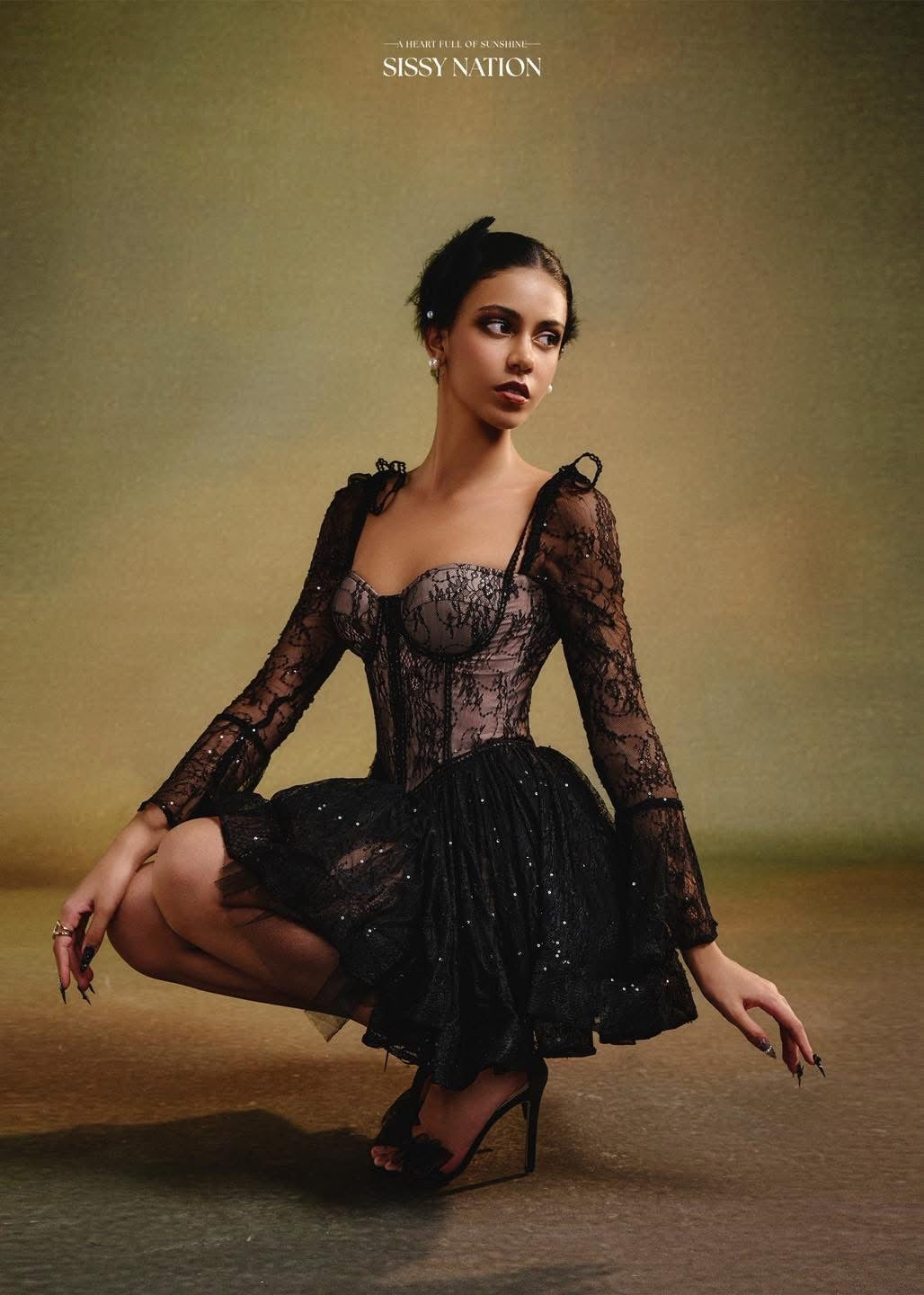 SISSY.NATION White Lace Mini Dress