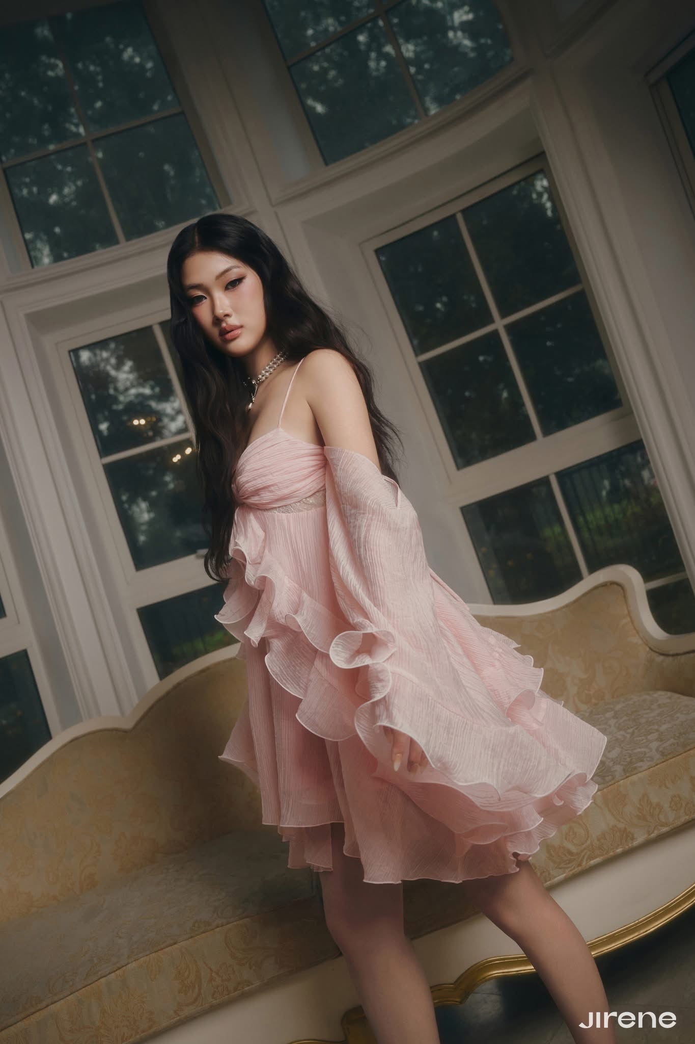 JIRENE Pink Lipgloss Mini Dress