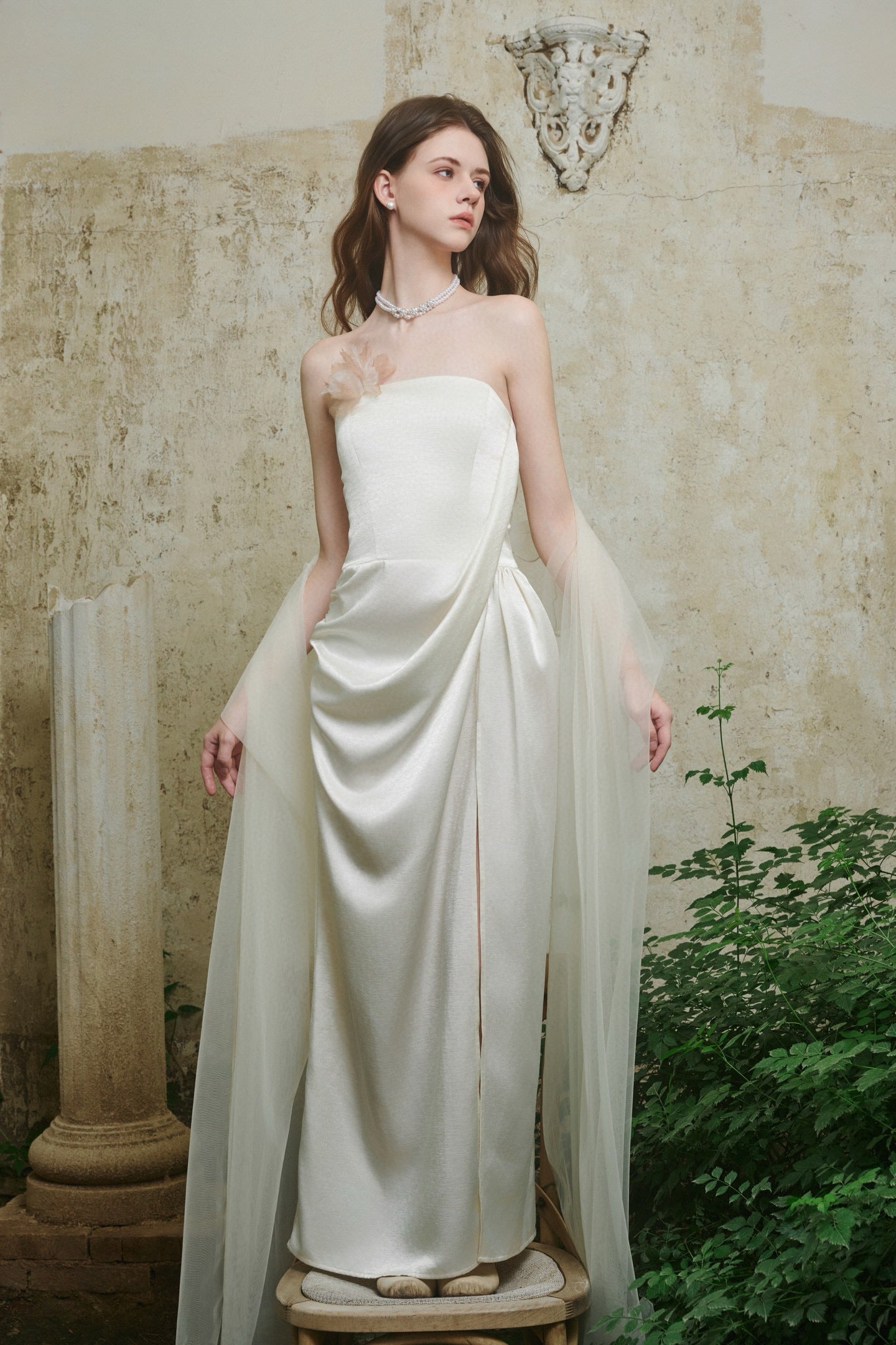 CROWCREW White Evening Maxi Dress