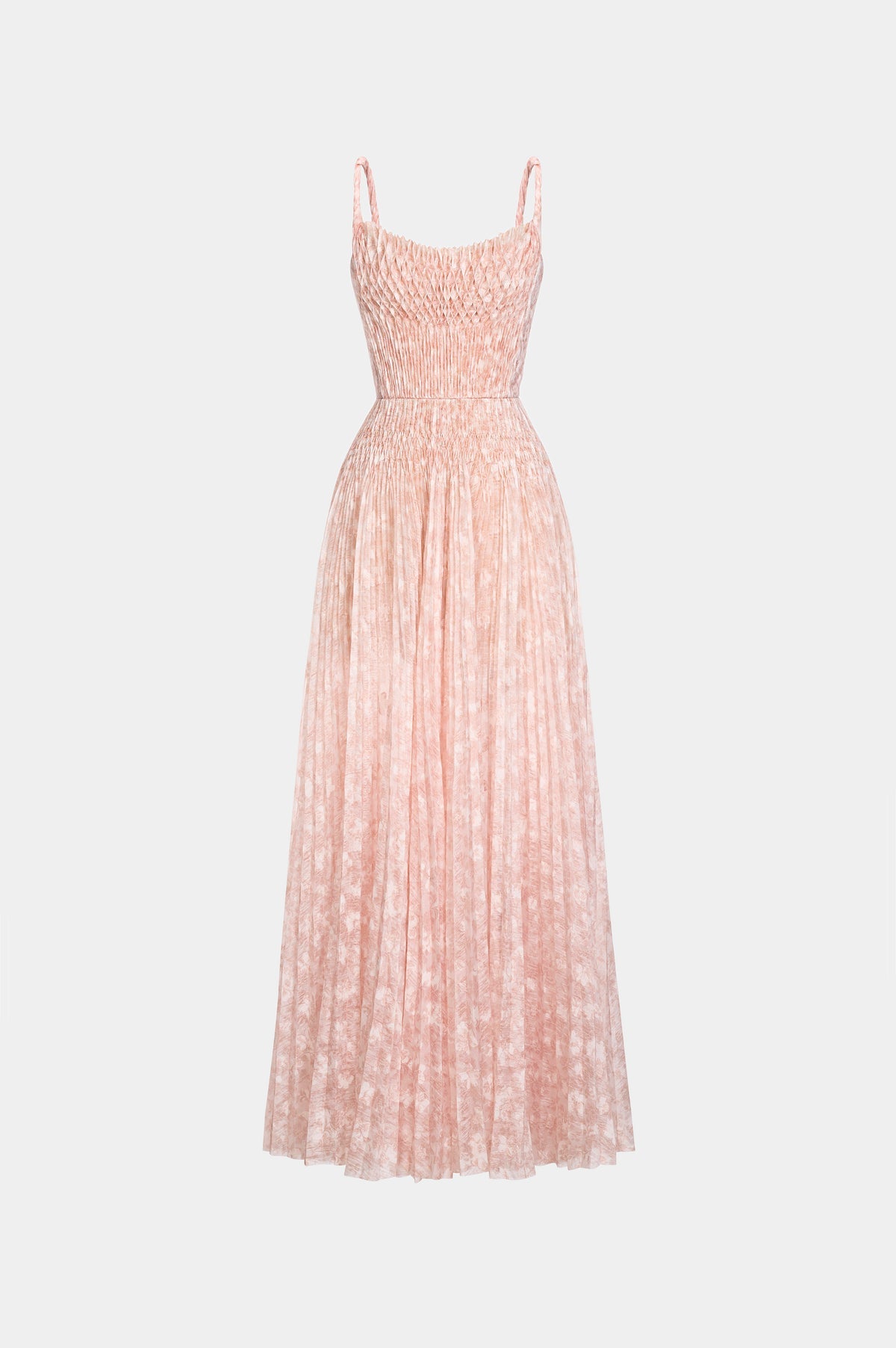 MONTSAND Pink Pleated Maxi Dress