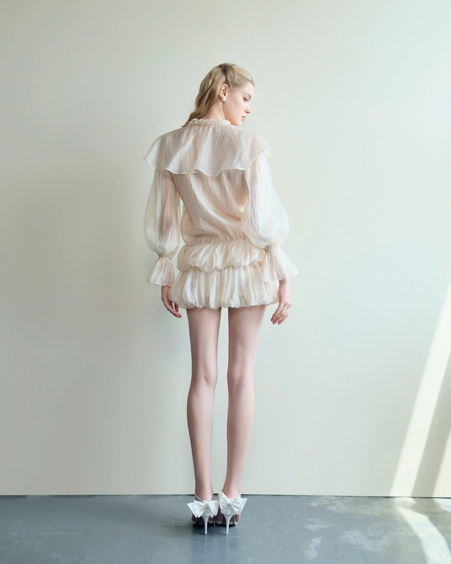 ENUFF Cream Vela Mini Dress