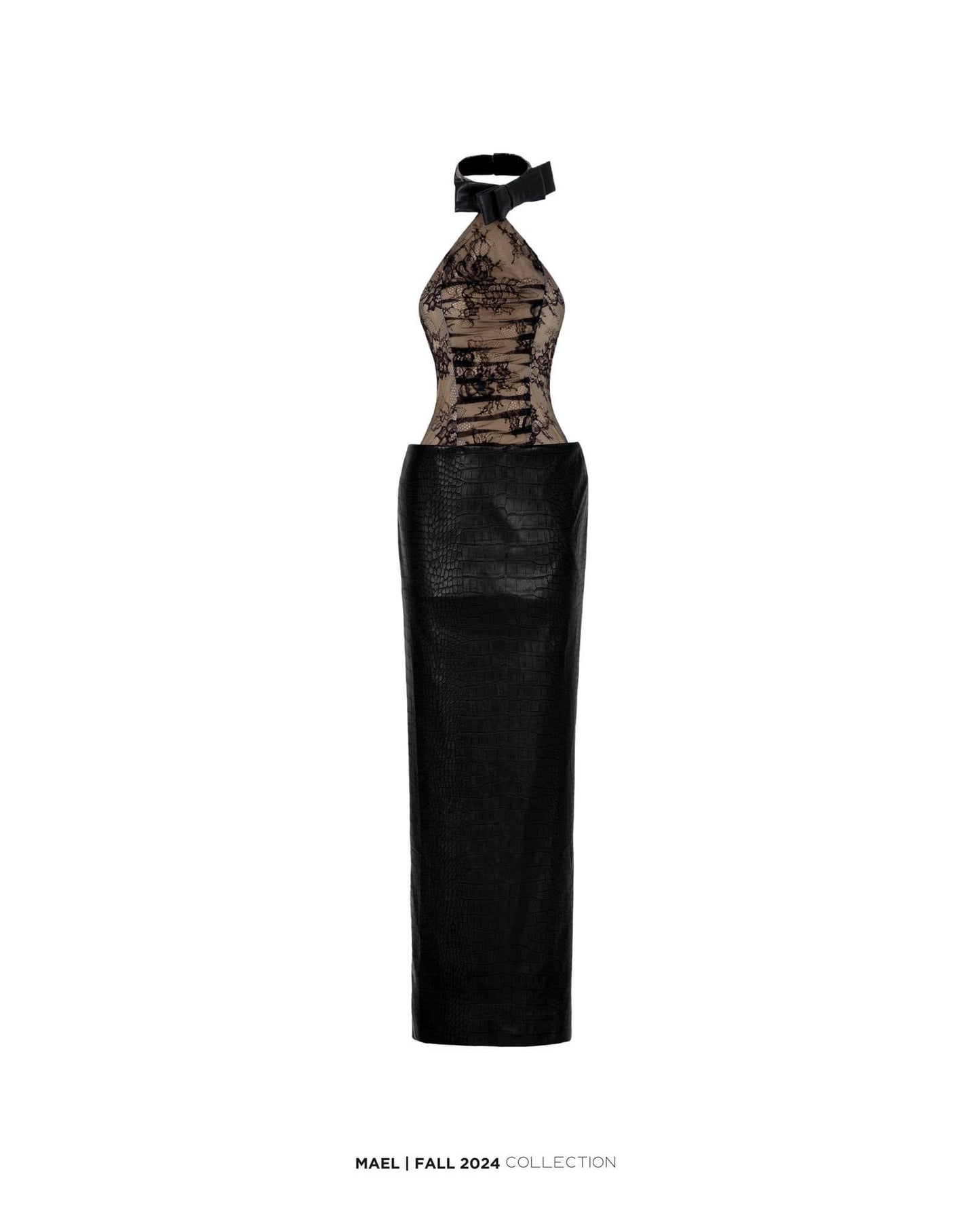 MAEL FEMME BLACK LIZAMI MIDI DRESS