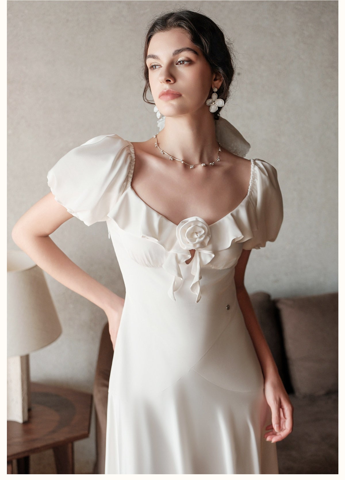 SHEERLUCK Yellow Floral Florette Vacation Maxi Dress