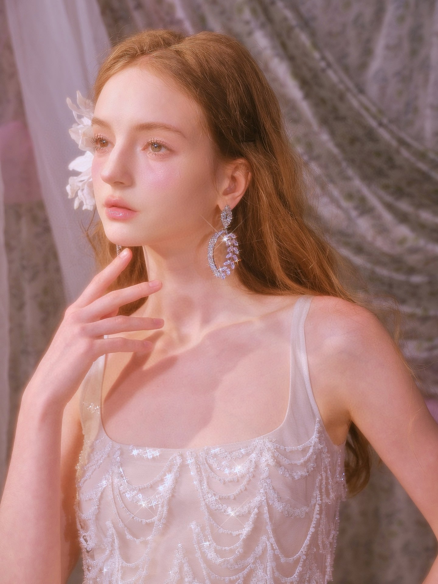 WARDROBE BY CHEN White Feather Party Mini Dress