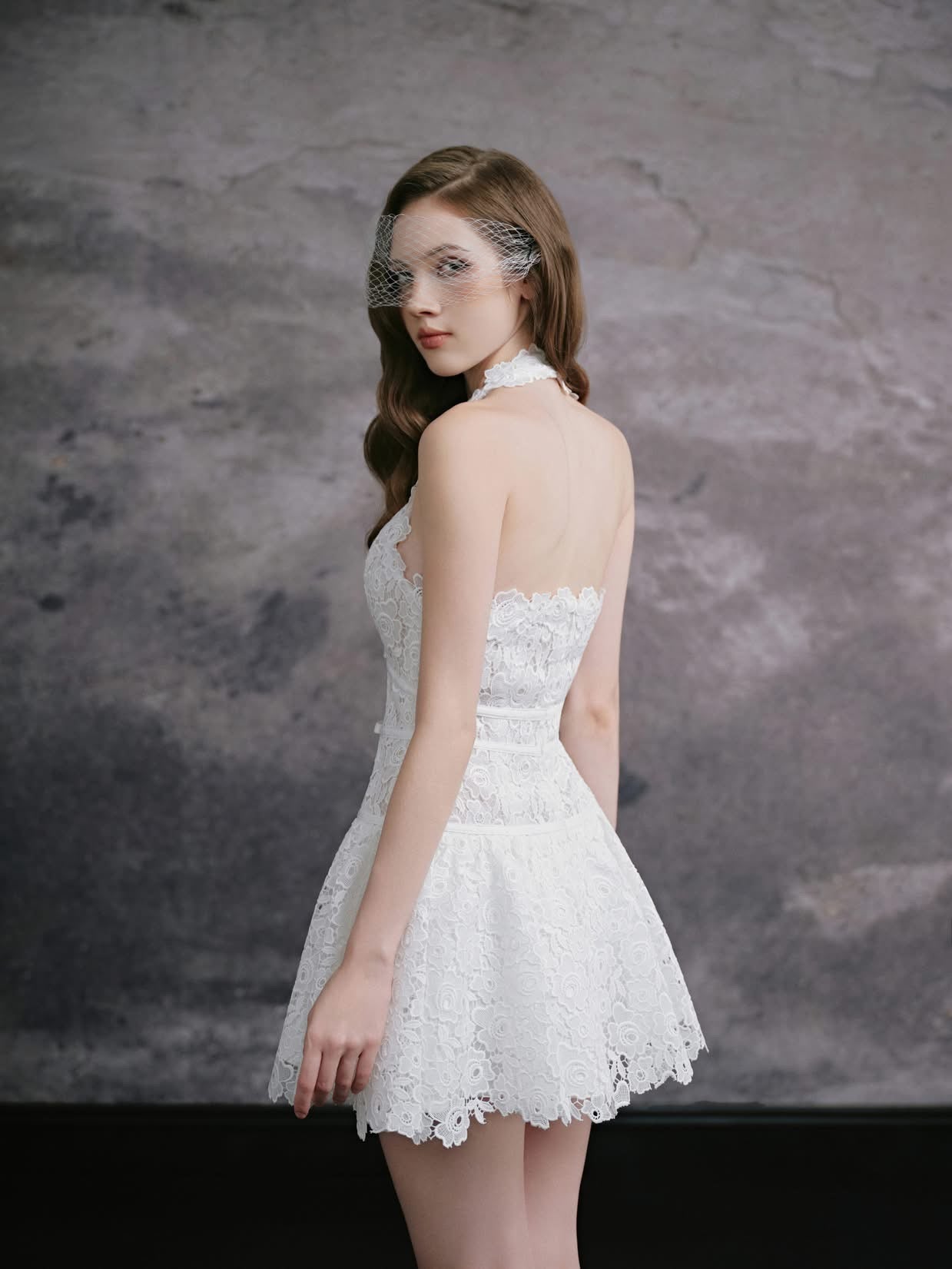 DELICATE White Jumi Lace Mini Dress
