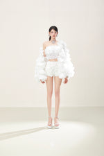 BY JENNY White Lsla Top & Skirt & Coat