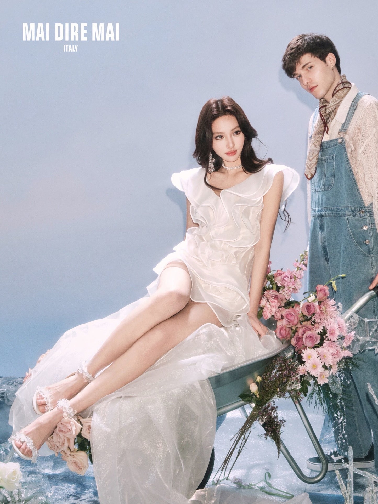 MAI DIRE MAI White Floral Mini Dress