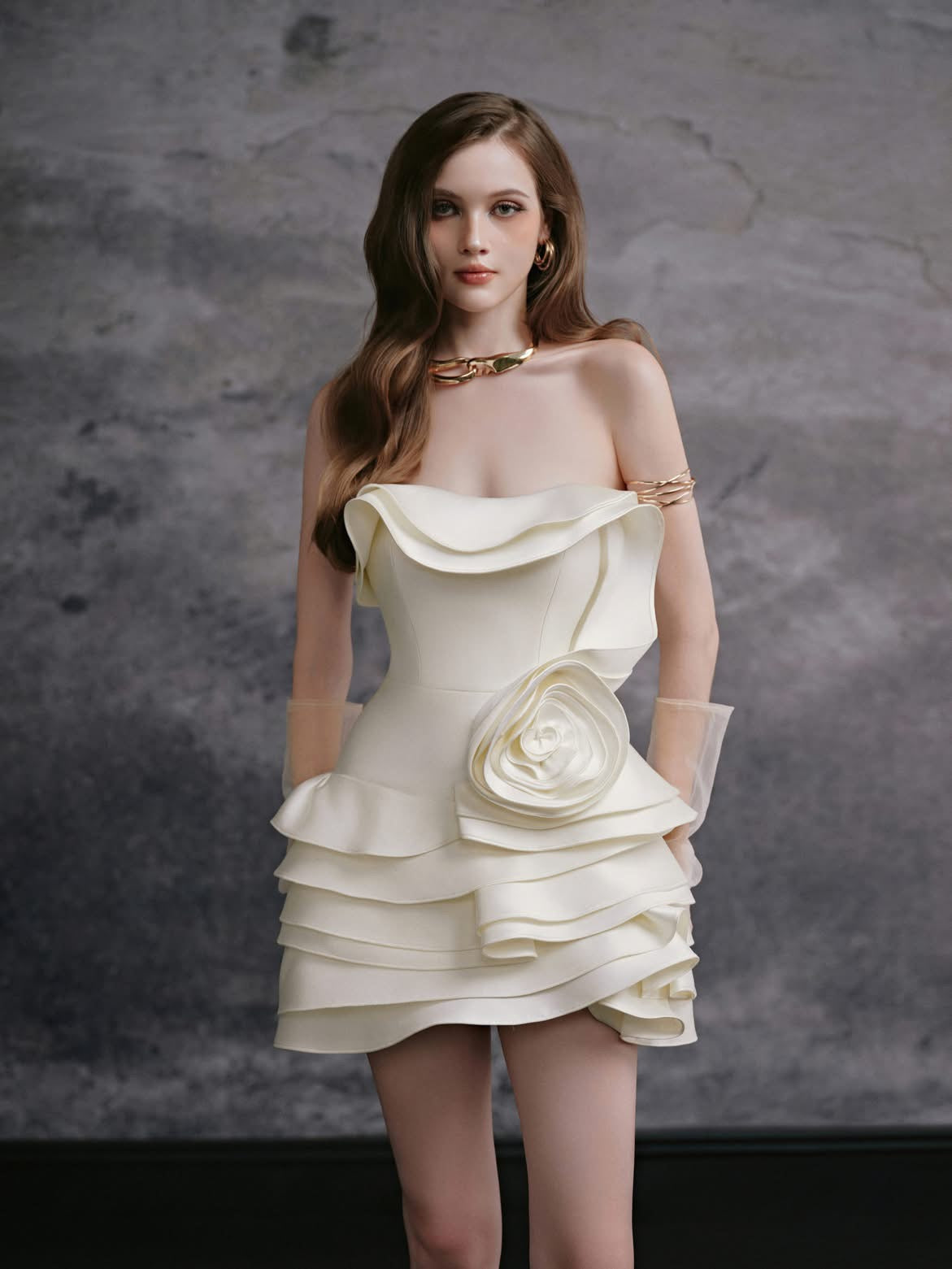 DELICATE CREAM Yena Mini Dress