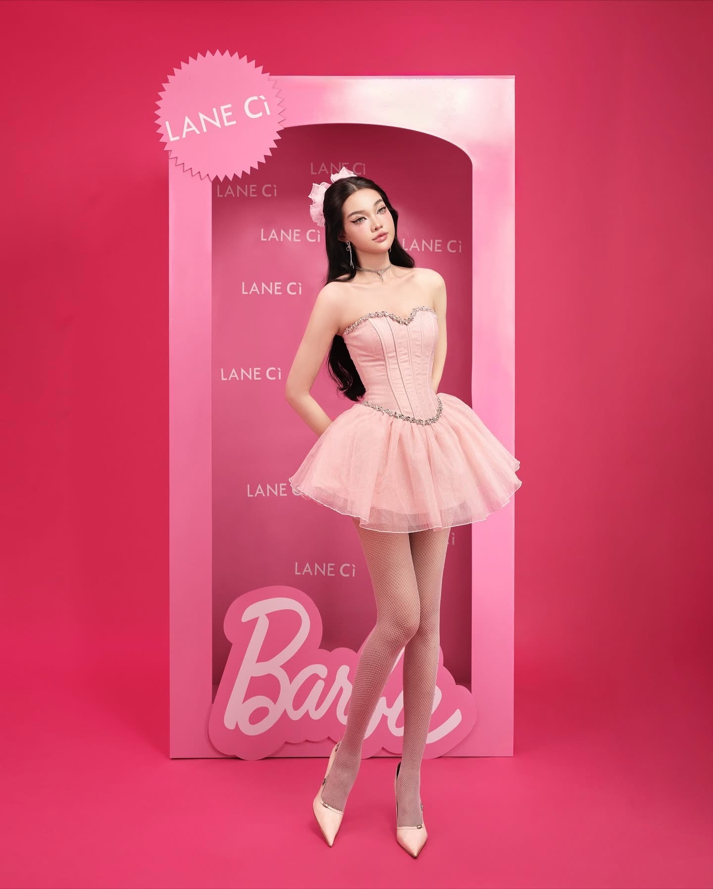 LANE CI Pink Moni Mini Dress