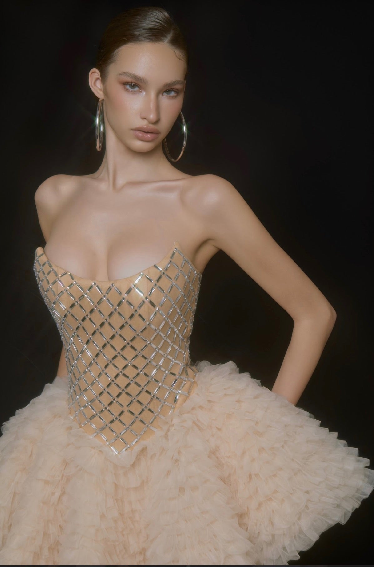 MAEL FEMME Sexy Vacation Gold Yessenia  Mini Dress