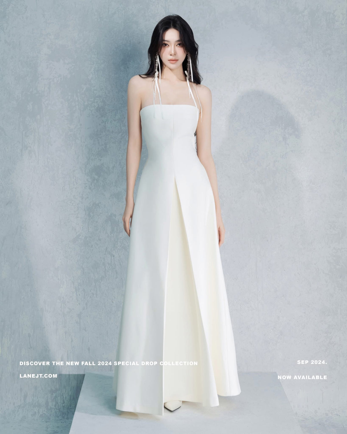 LANE JT White Beth Ashape Maxi Dress