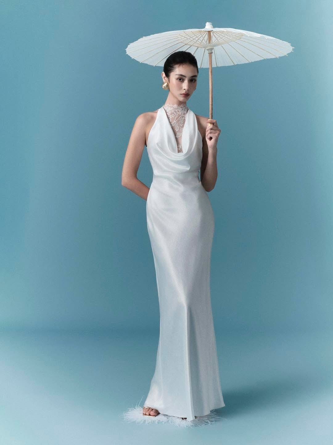 OIA STUDIOS White Elegant Minimalist Athena Maxi Dress – Hadlyn