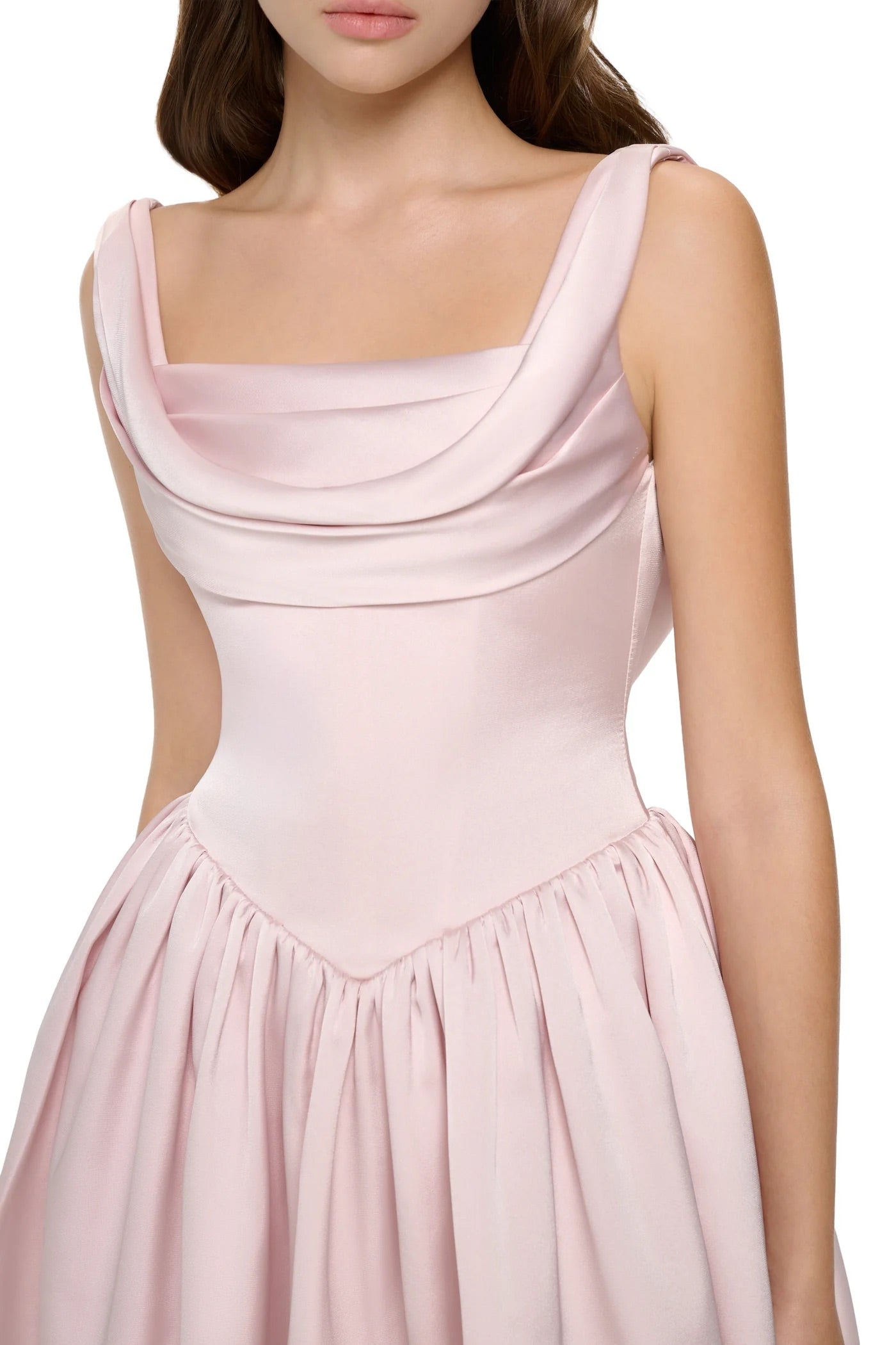 JUBIN Pink Elegant Midi Dress