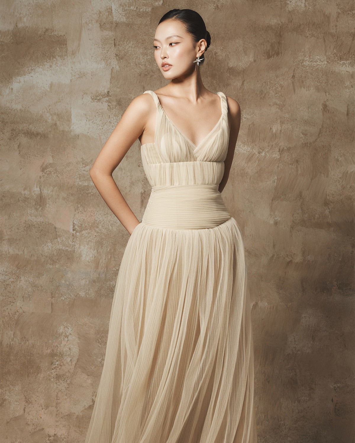 BYDI Fairycore Elegant Vacation White Onnie Maxi Dress