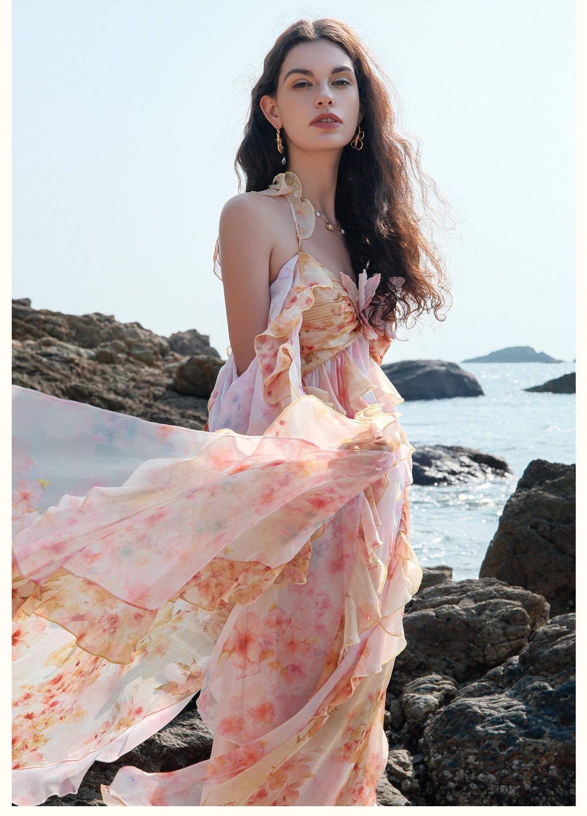 SHEERLUCK Pink Guggi Vacation Mini Dress