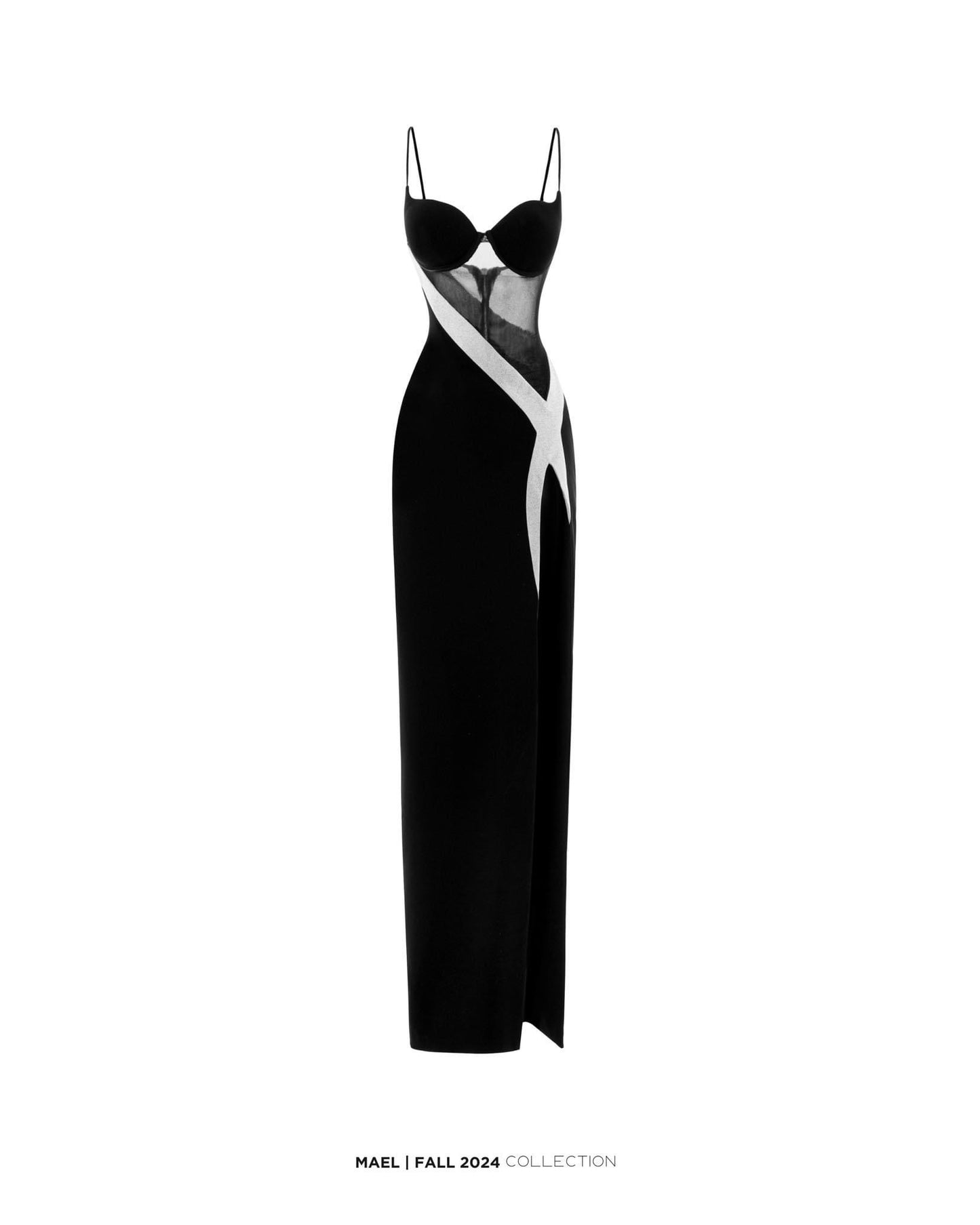 MAEL FEMME BLACK URANIA MAXI DRESS