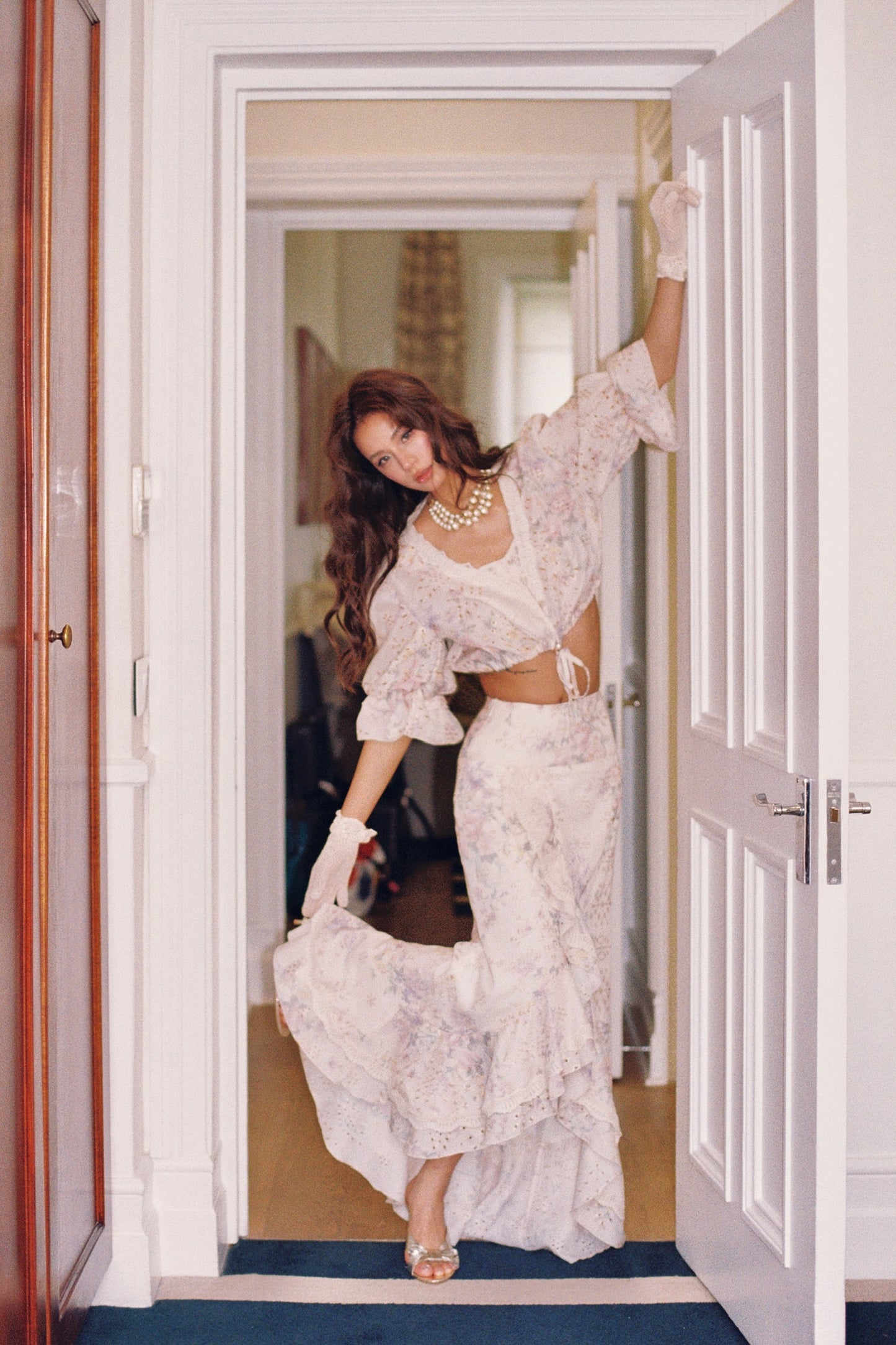 MIN PURA Floral Vacation Sweet Azania Top & Skirt Set