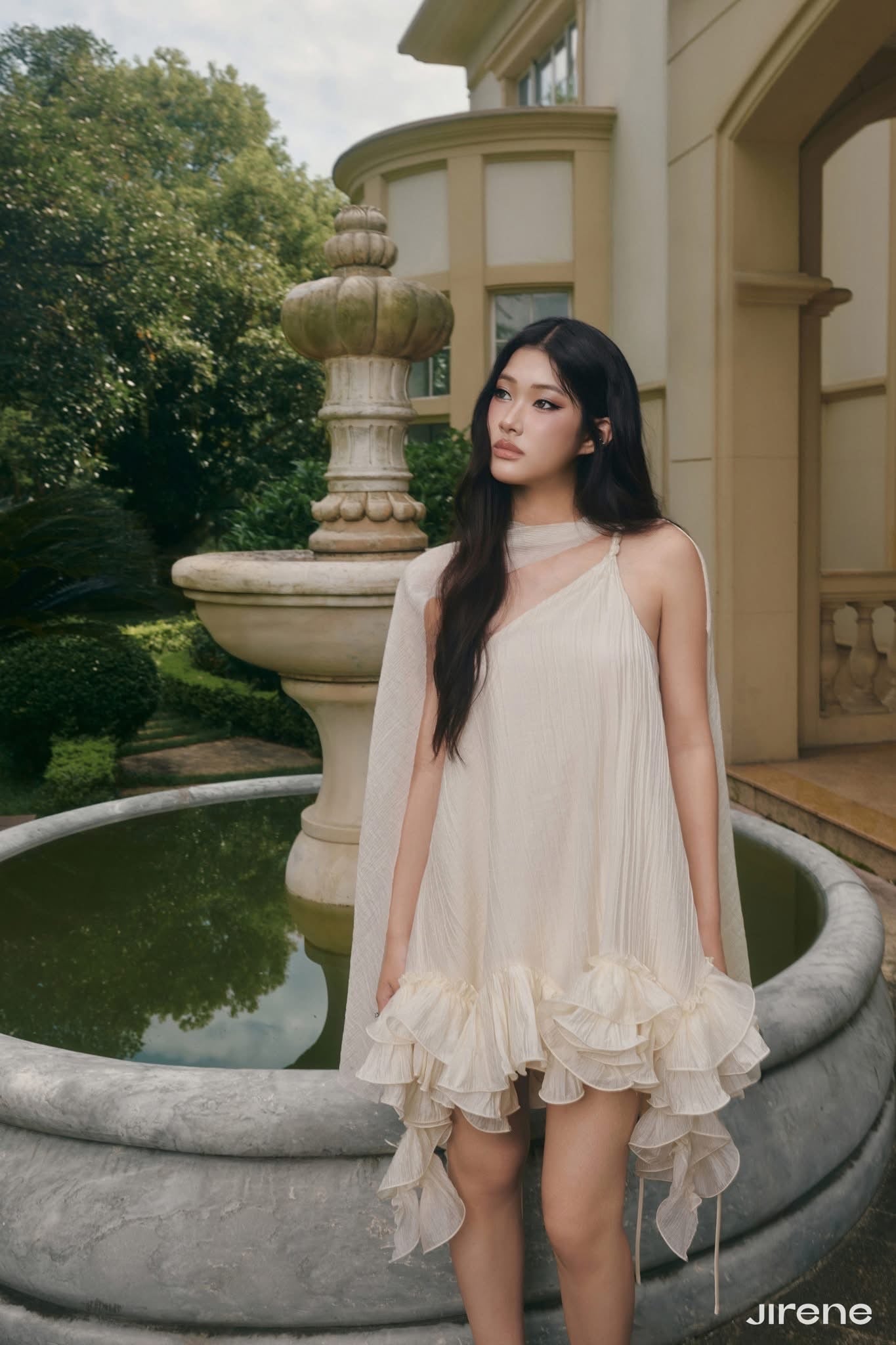 JIRENE White Celain Mini Dress