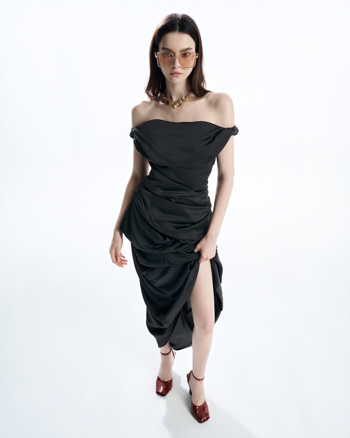 MUSTHAVE Black Midi Dress